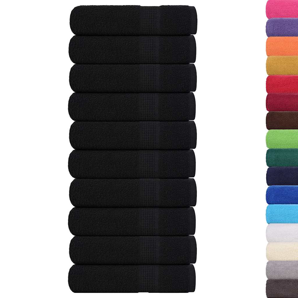 Vidaxx Badetücher 10 Stück 100x150 cm 360 g m² 100 % Baumwolle schwarz