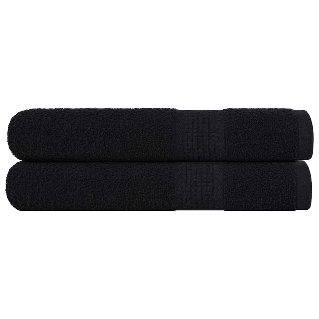 Vidaxx Handtücher 2 Stück 100x200 cm 360 g m² 100 % Baumwolle schwarz