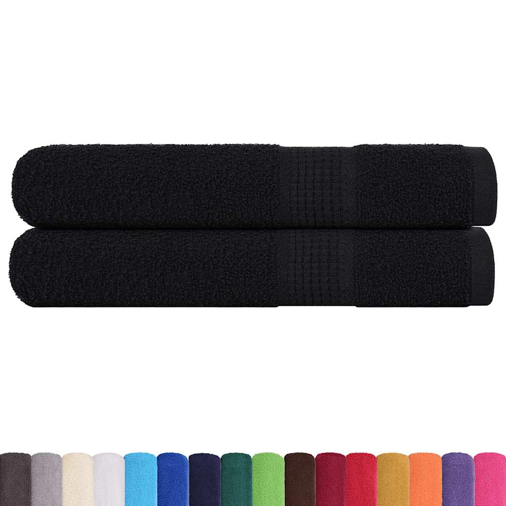 Vidaxx Handtücher 2 Stück 100x200 cm 360 g m² 100 % Baumwolle schwarz