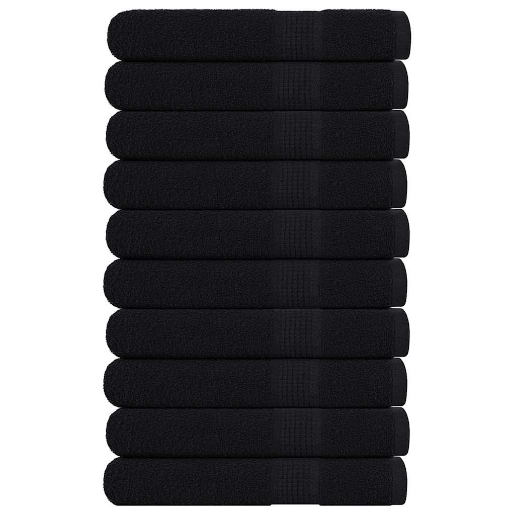 Vidaxx Handtücher 10 Stück 100x200 cm 360 g m² 100 % Baumwolle schwarz