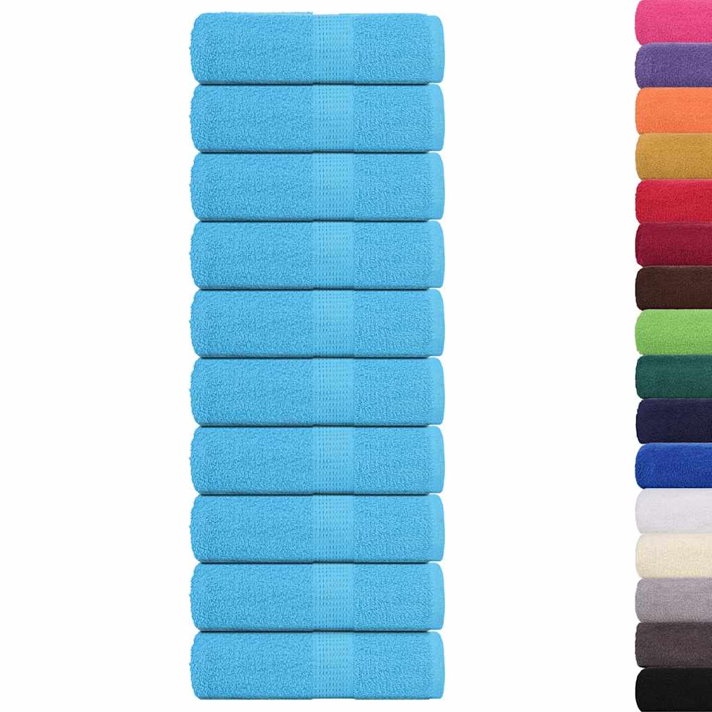 VidaXL Waschlappen 10 Stück Frosch Türkis 30x30 cm 100 % Baumwolle