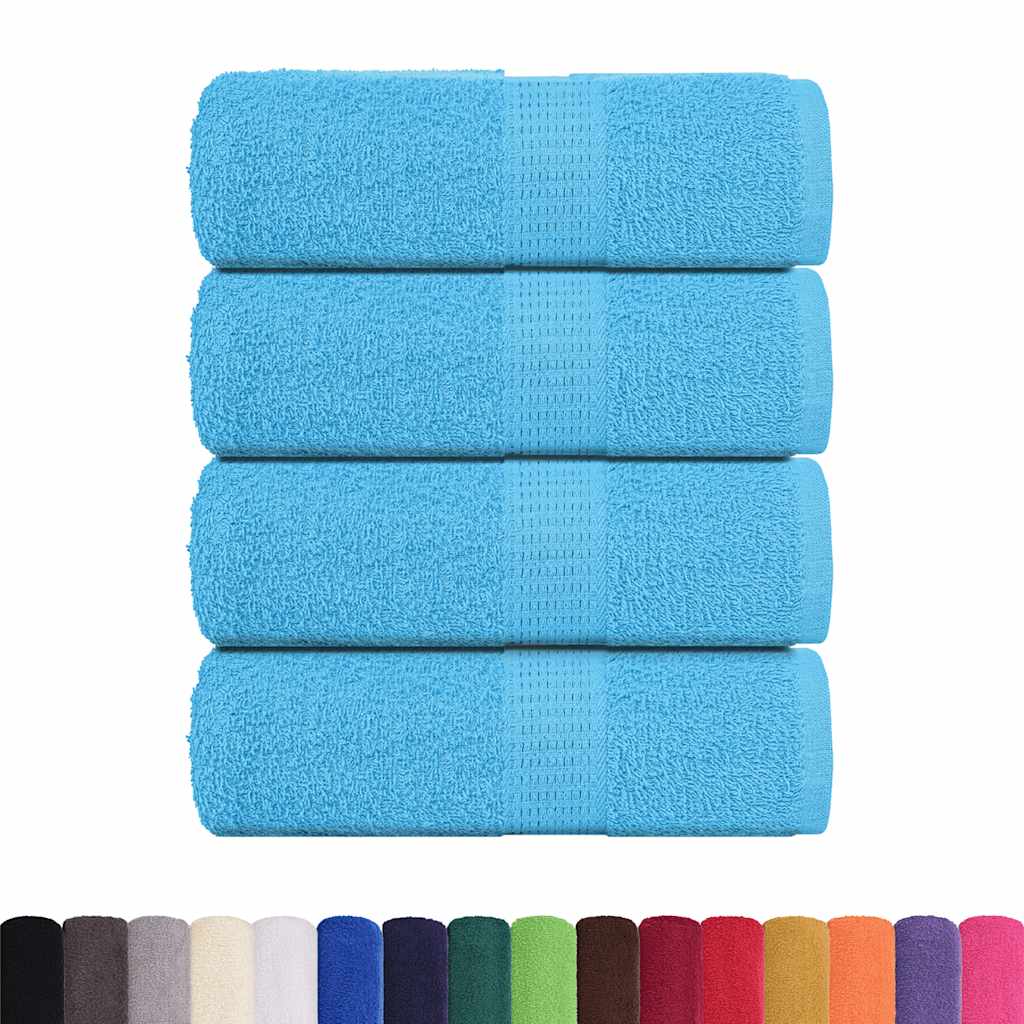 VidaXL Gästehandtücher 4 Stk. 30x50 cm 360 g m² 100 % Baumwolle Türkis