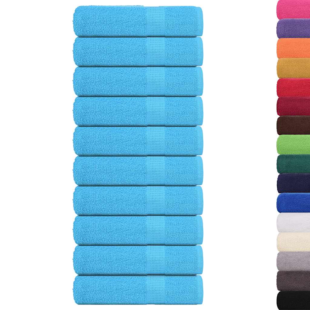 Vidaxx Handtücher 10 Stück 50x100 cm 360 g m² 100 % Baumwolle türkis