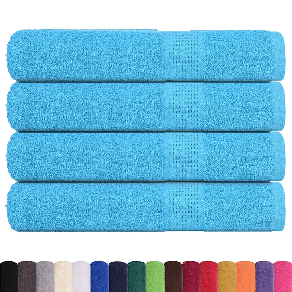 Vidaxx Handtücher 4 Stück 360 g m² 100x200 cm 100 % Baumwolle türkis