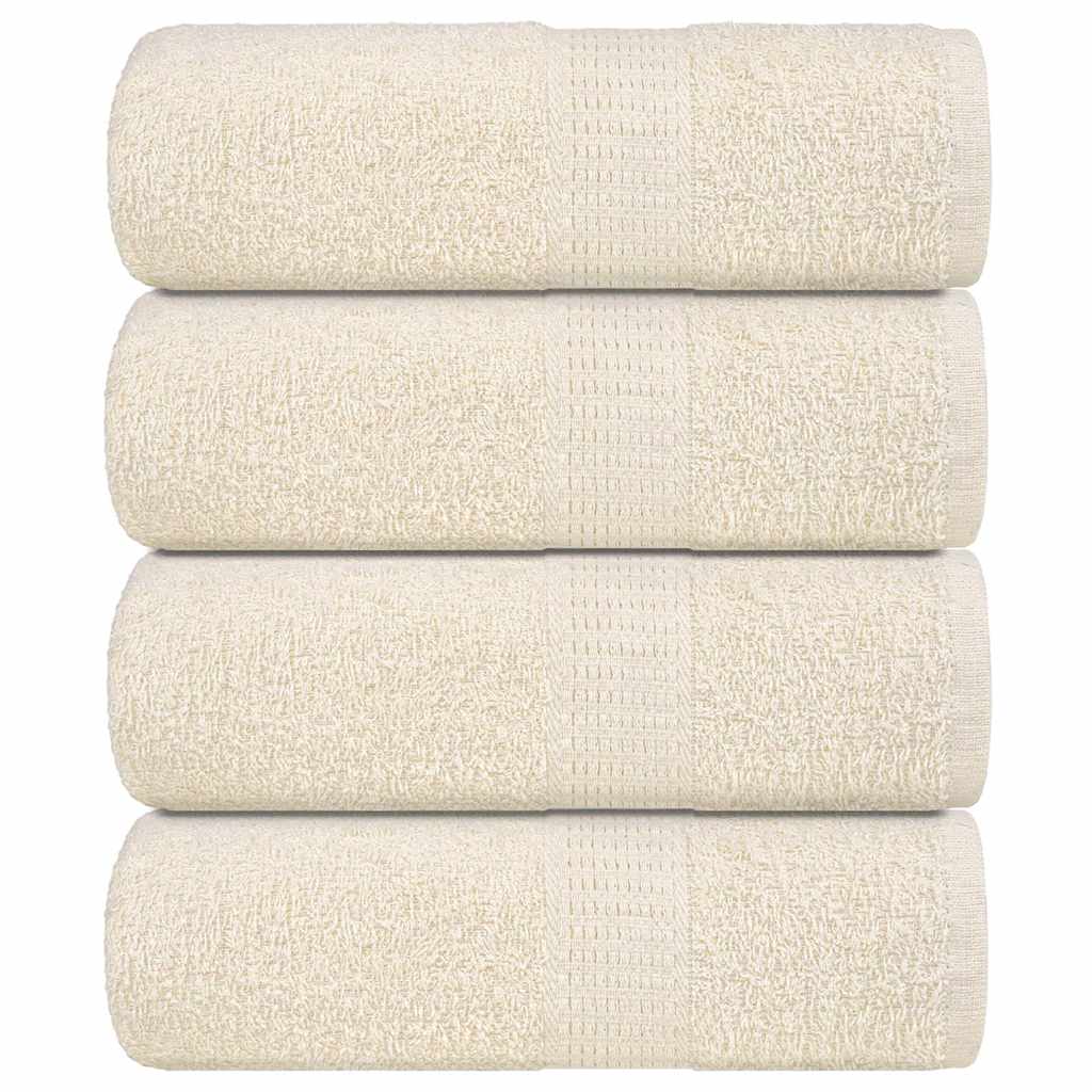 VidaXL Gästehandtücher 4 Stk. 30x50 cm 360 g m² 100 % Baumwolle cremefarben