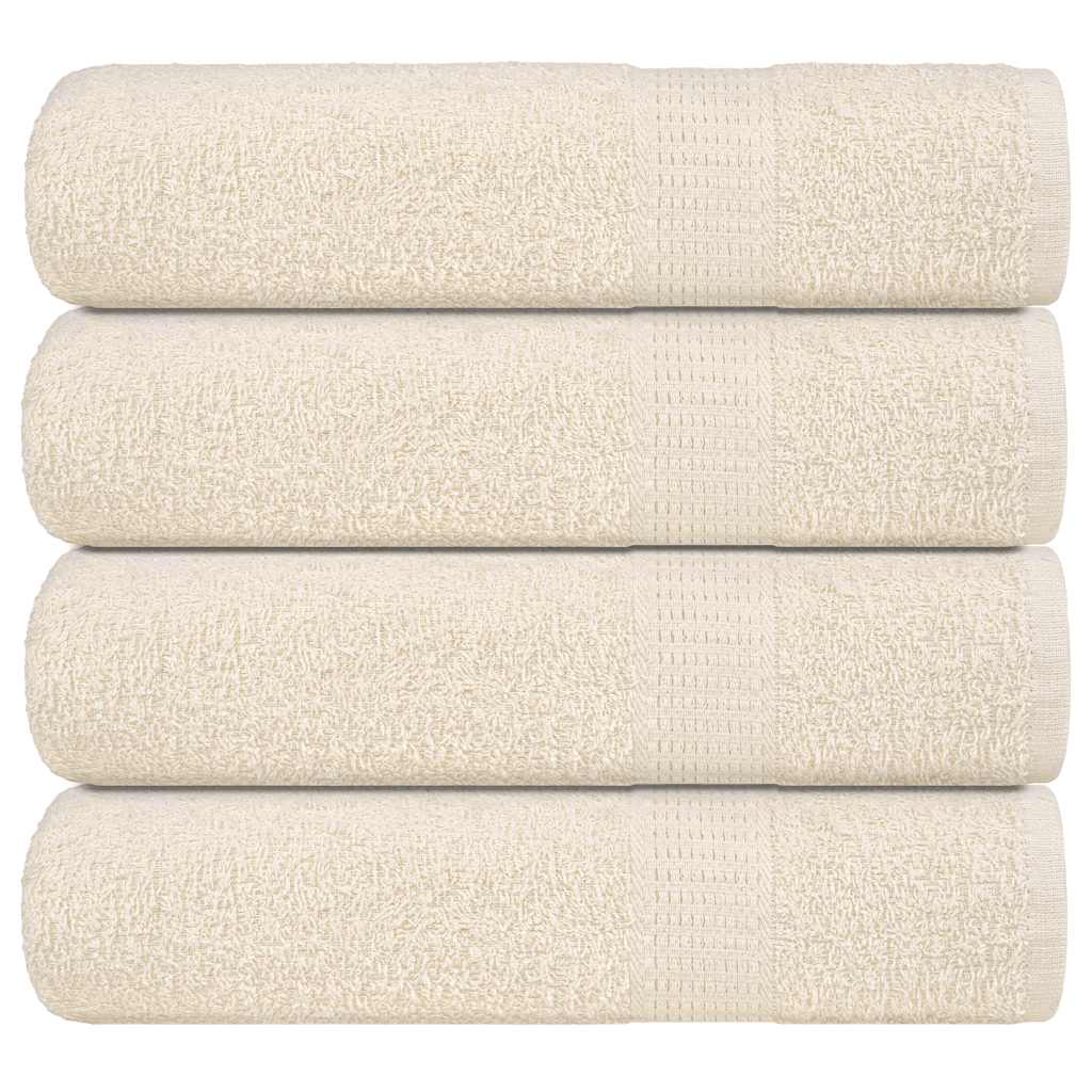 Vidaxx Handtücher 4 Stück 50x100 cm 360 g m² 100 % Baumwolle cremefarben