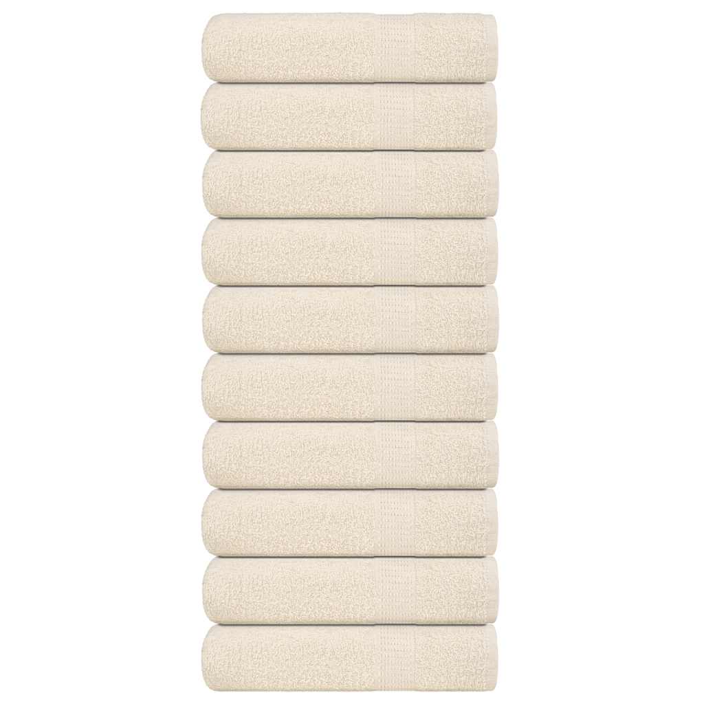 Vidaxx Duschtücher 10 Stück 70x140 cm 360 g m² 100 % Baumwolle Creme