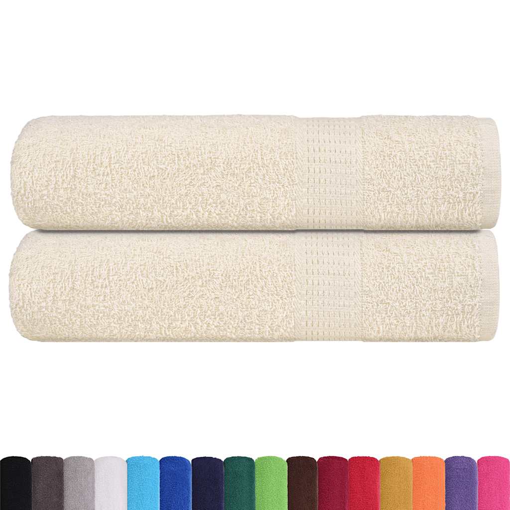 Vidaxx Badetücher 2 Stück 100x150 cm 360 g m² 100 % Baumwolle cremefarben