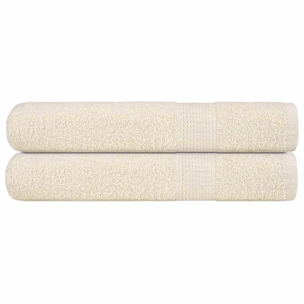 Vidaxx Saunatücher 2 Stk. 80x200 cm 360 g m² 100 % Baumwolle Creme
