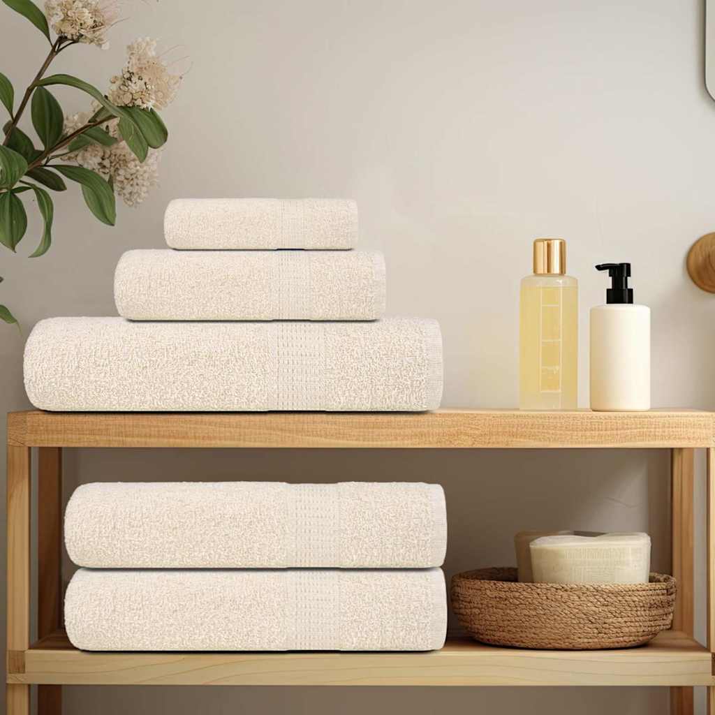 Vidaxx Saunatücher 2 Stk. 80x200 cm 360 g m² 100 % Baumwolle Creme