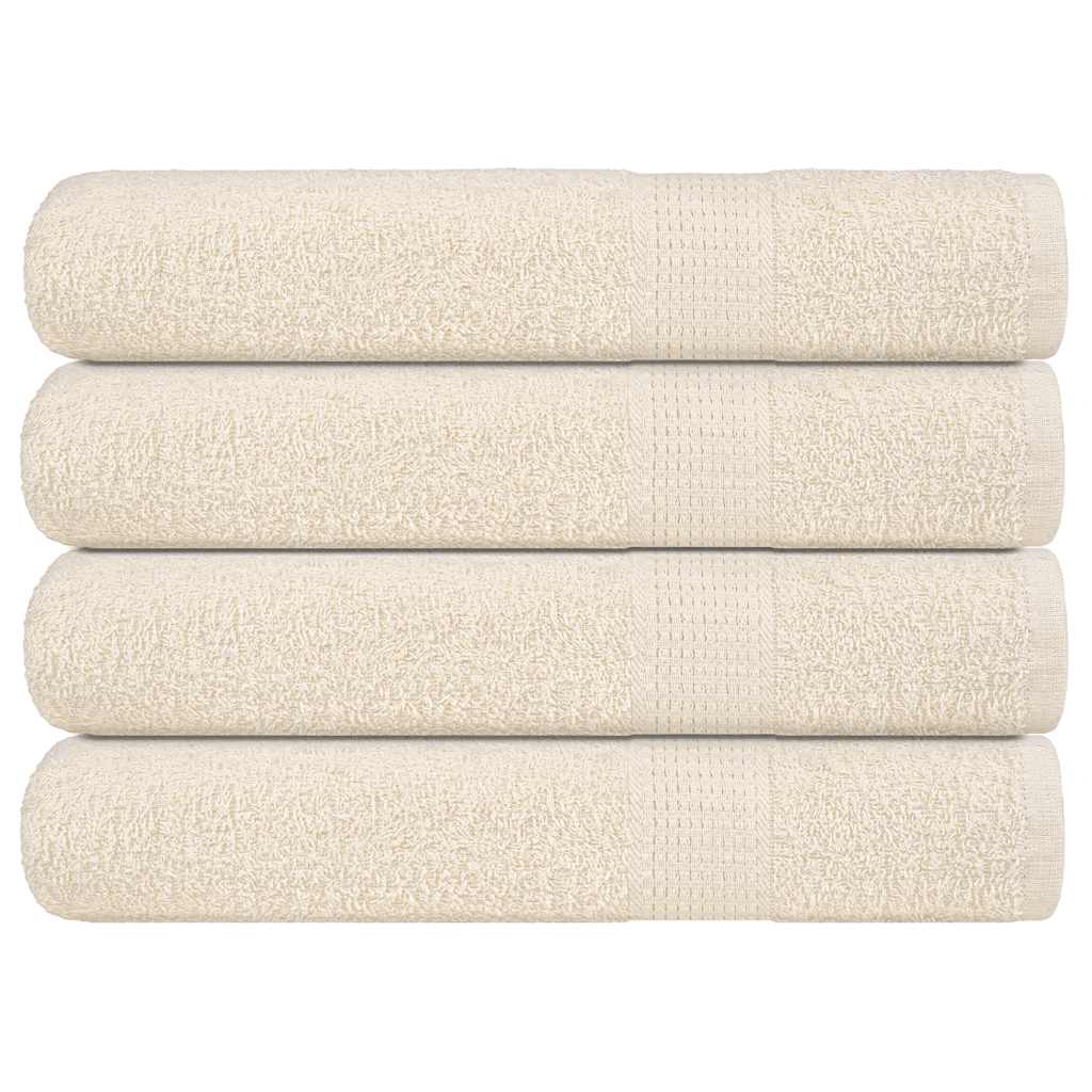Vidaxx Handtücher 4 Stück 100x200 cm 360 g m² 100 % Baumwolle cremefarben