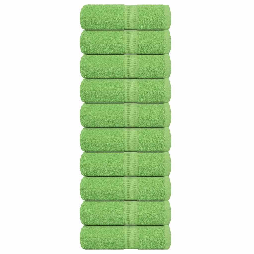 VidaXL Waschlappen 10 Stück Froschapfelgrün 30x30 cm 100 % Baumwolle