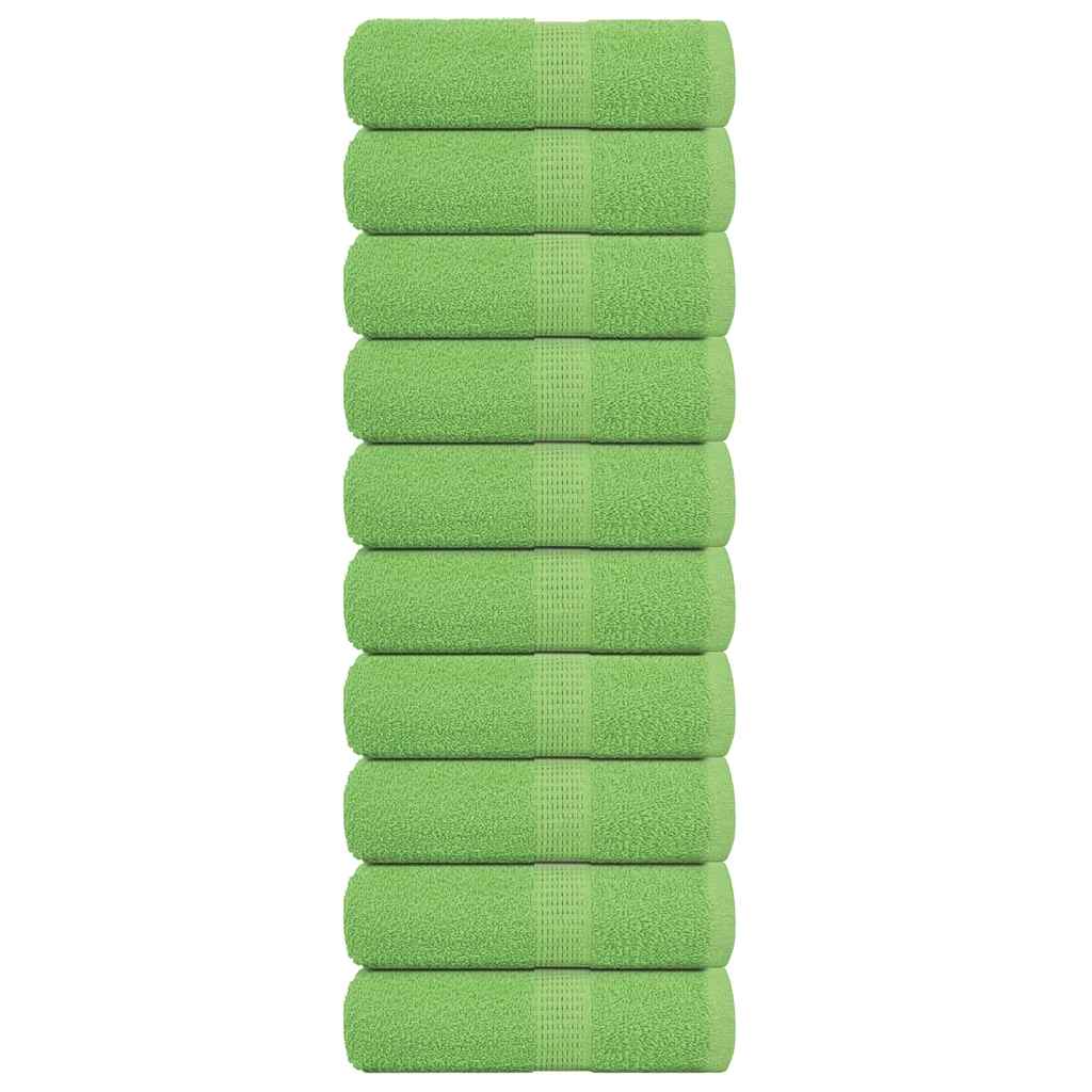 VidaXL Gästehandtücher 10 Stück 360 g m² 360 g m² 100 % Baumwolle Apfelgrün