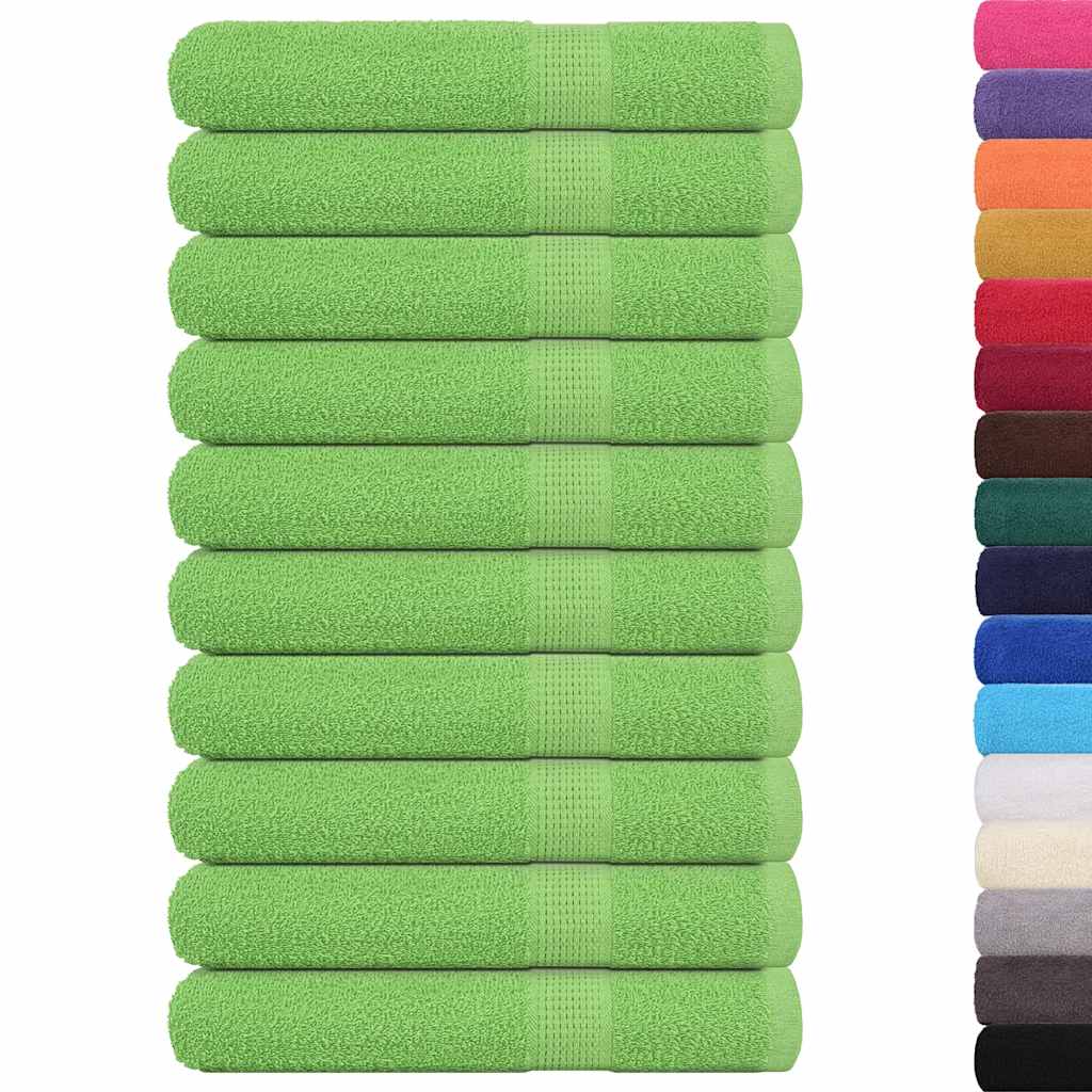 Vidaxx Saunatücher 10 Stück 80x200 cm 360 g m² 100 % Baumwolle Apfelgrün