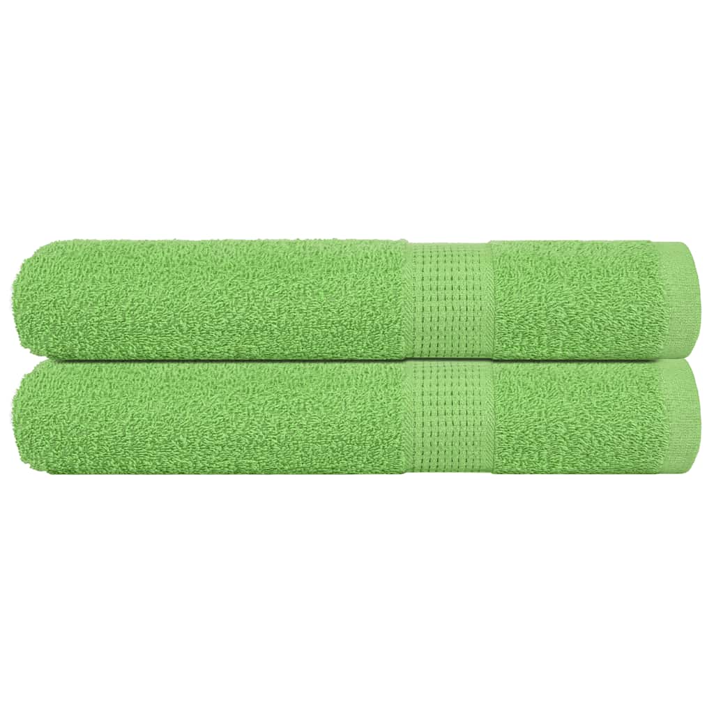 Vidaxx Handtücher 2 Stück 100x200 cm 360 g m² 100 % Baumwolle apfelgrün