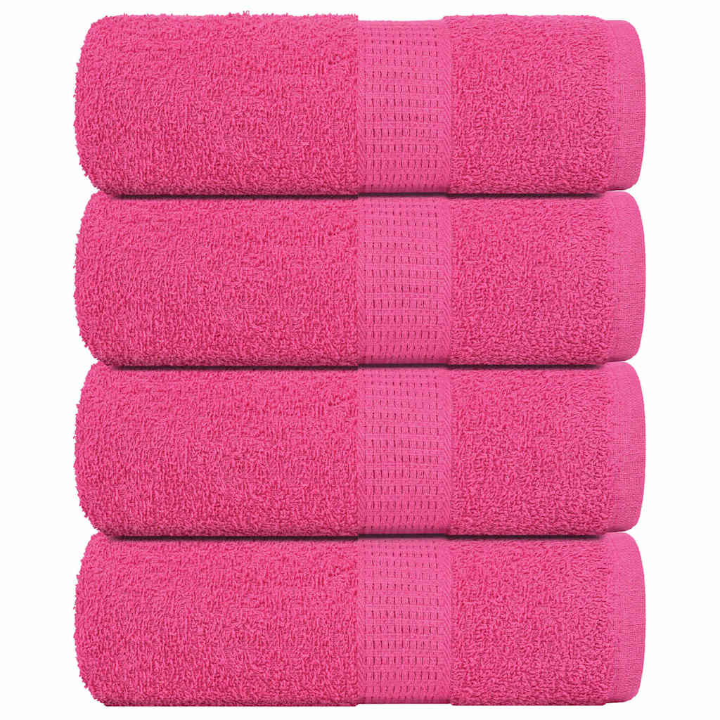VidaXL Waschlappen 4 Stück Froschrosa 30x30 cm 100 % Baumwolle