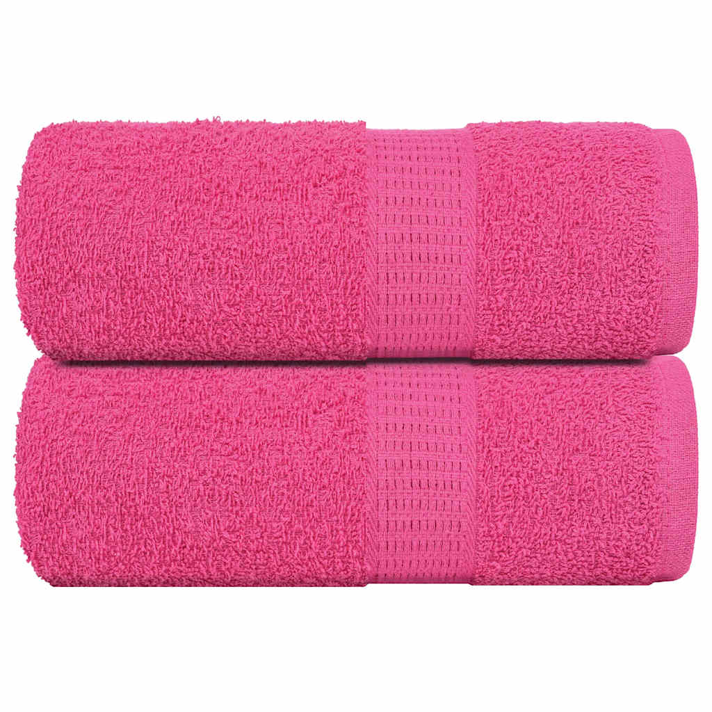 VidaXL Gästehandtücher 2 Stk. 30x50 cm 360 g m² 100 % Baumwolle rosa