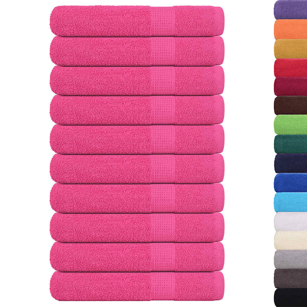 Vidaxx Saunatücher 10 Stück 80x200 cm 360 g m² 100 % Baumwolle rosa