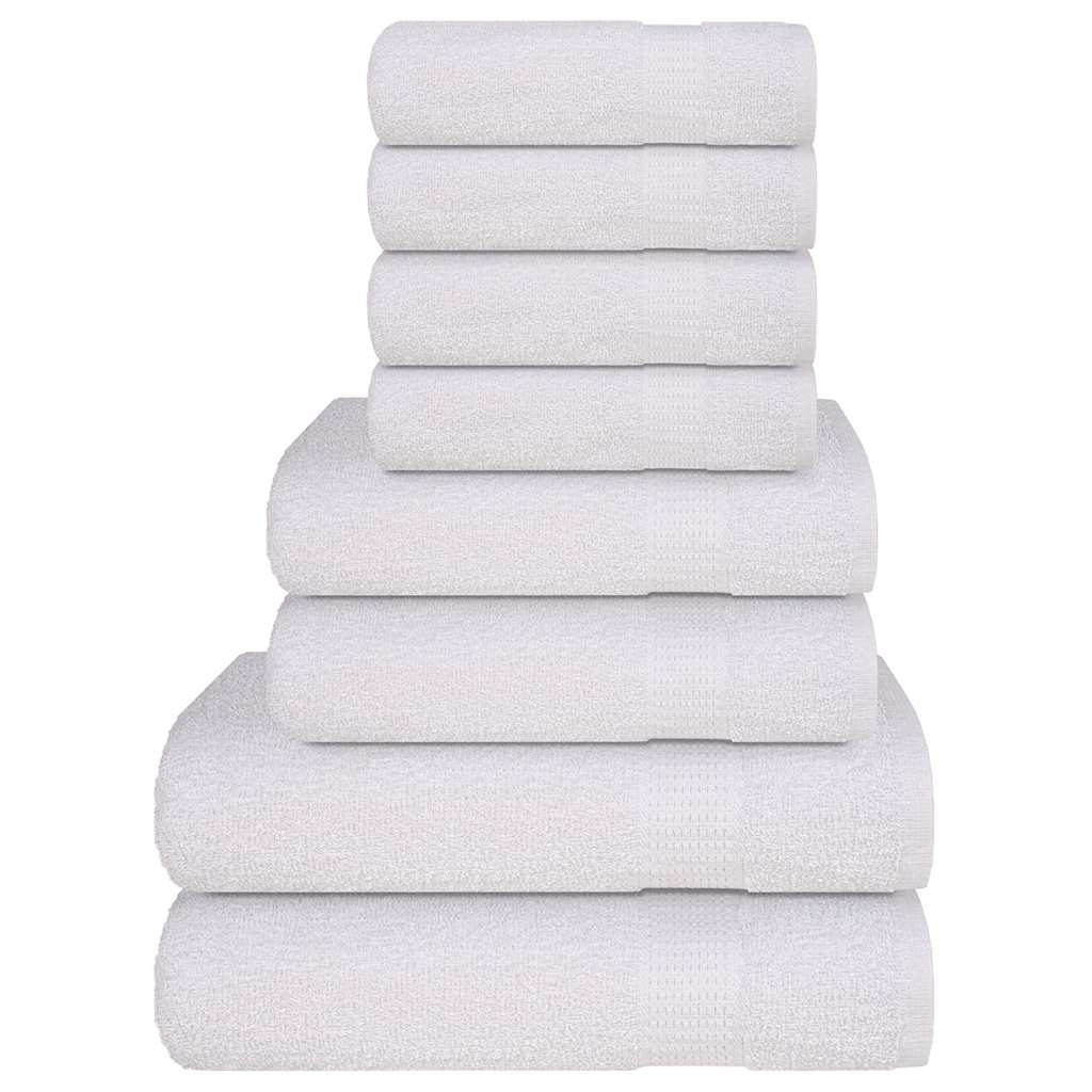 Vidaxx 8-teiliges Handtuchset 360 g m² 100 % Baumwolle weiß