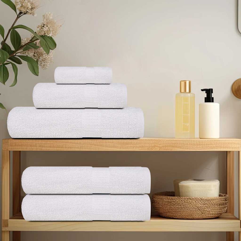 Vidaxx 8-teiliges Handtuchset 360 g m² 100 % Baumwolle weiß