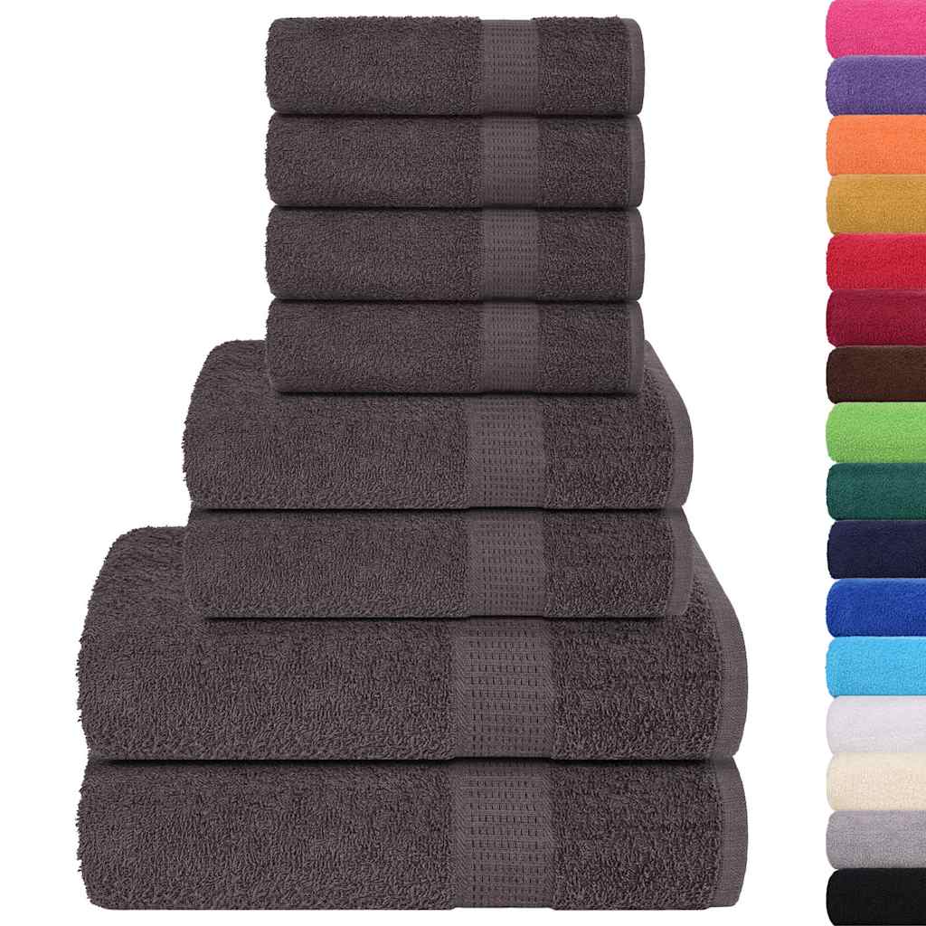 Vidaxx 8-teiliges Handtuchset 360 g m² 100 % Baumwolle Anthrazit