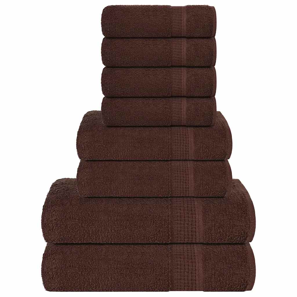 Vidaxx 8-teiliges Handtuchset Frogn 360 g m² braun
