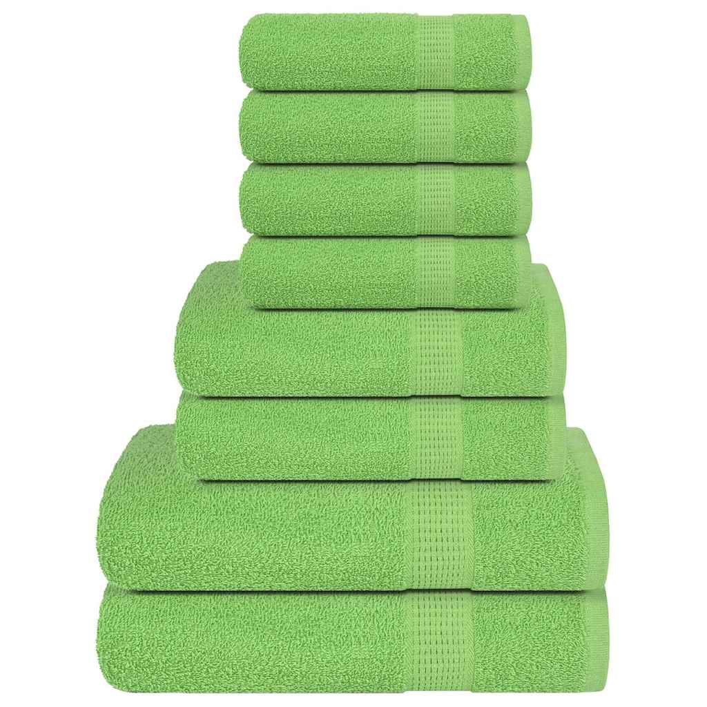 Vidaxx 8-teiliges Handtuchset 360 g m² 100 % Baumwolle Apfelgrün