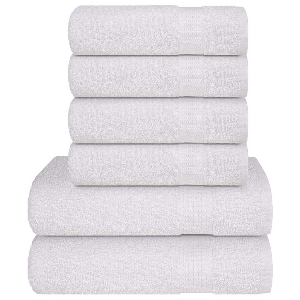 Vidaxx 6-teiliges Handtuchset 360 g m² 100 % Baumwolle weiß