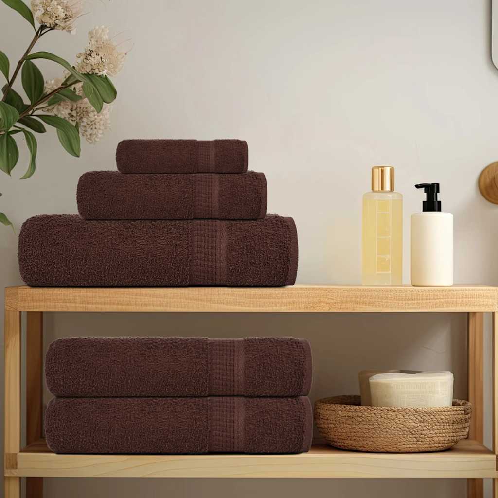 Vidaxx 6-teiliges Handtuchset Frogn 360 g m² braun