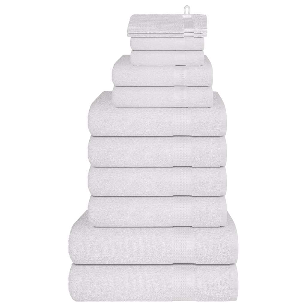 Vidaxx 12-teiliges Handtuchset 360 g m² 100 % Baumwolle weiß
