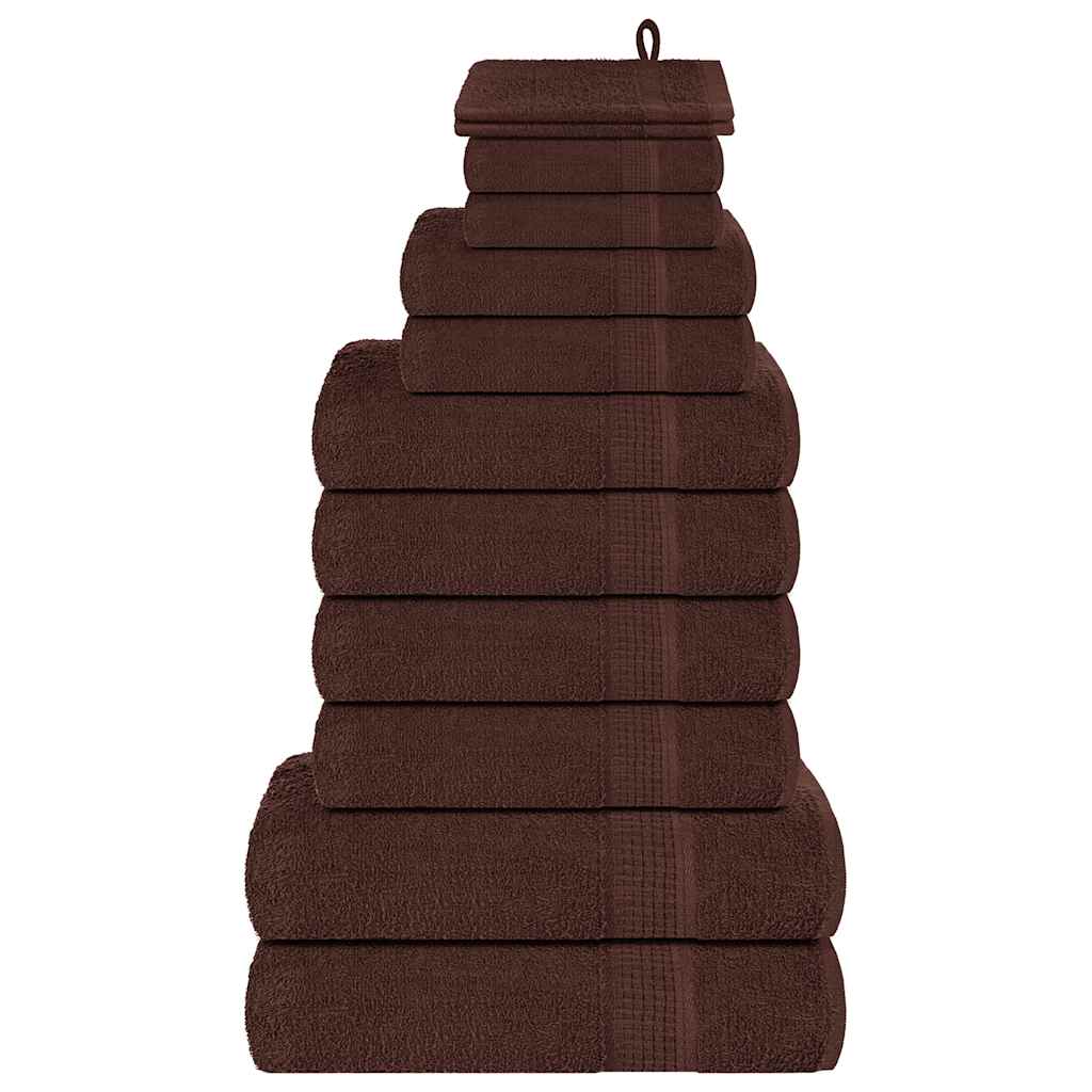 Vidaxx 12-teiliges Handtuchset Frogn 360 g m² braun