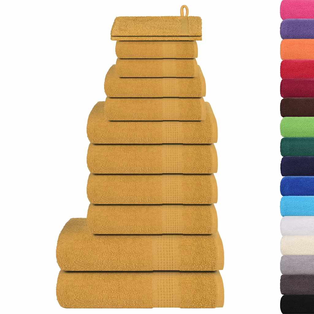 Vidaxx 12-teiliges Handtuchset Frogn 360 g m² Gold