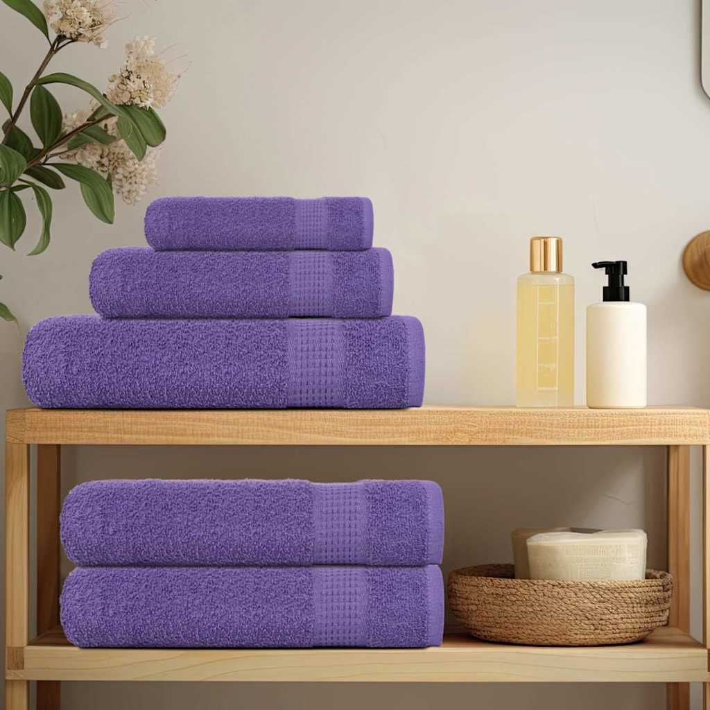 Vidaxx 12-teiliges Handtuchset 360 g m² 100 % Baumwolle Lila