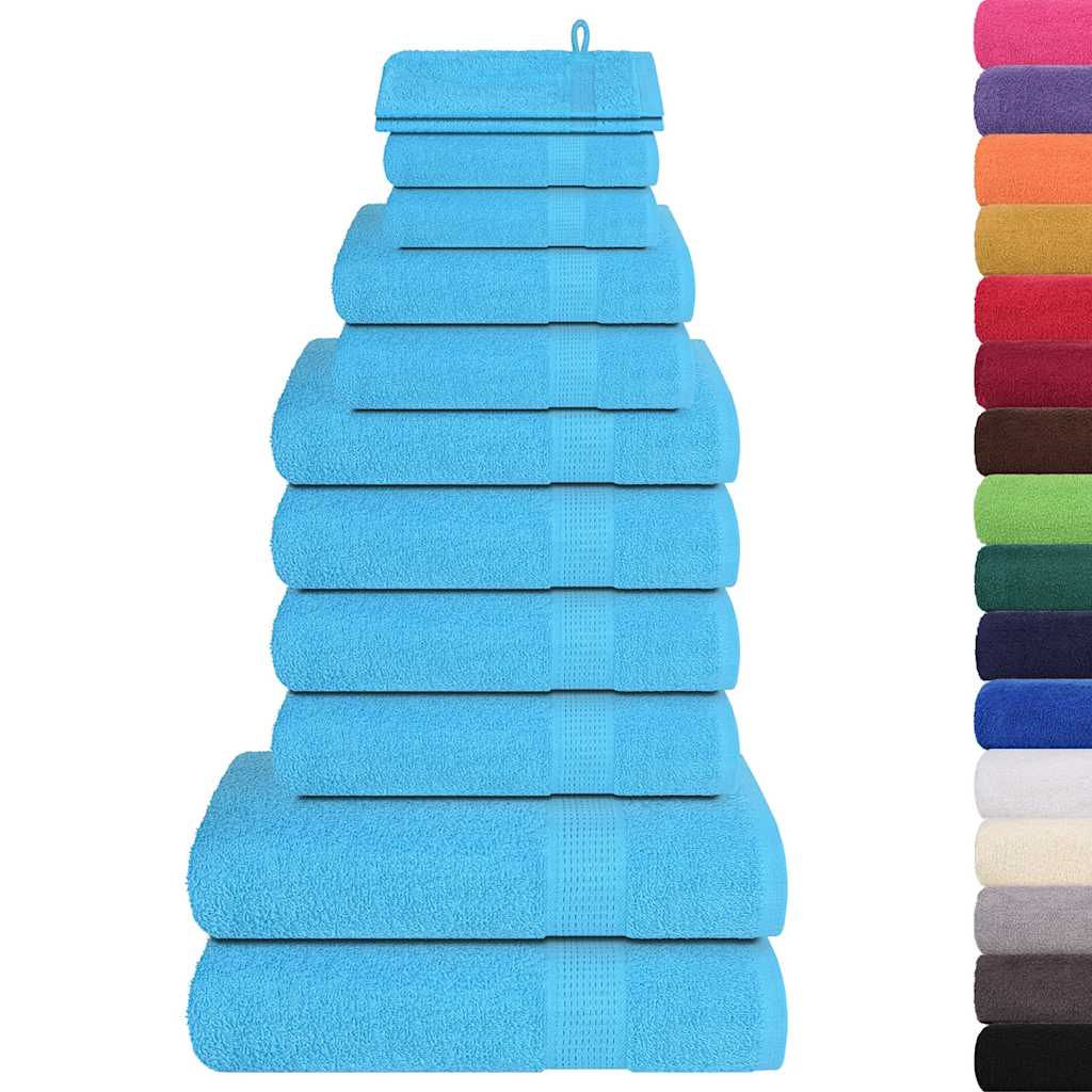 Vidaxx 12-teiliges Handtuchset 360 g m² 100 % Baumwolle Türkis