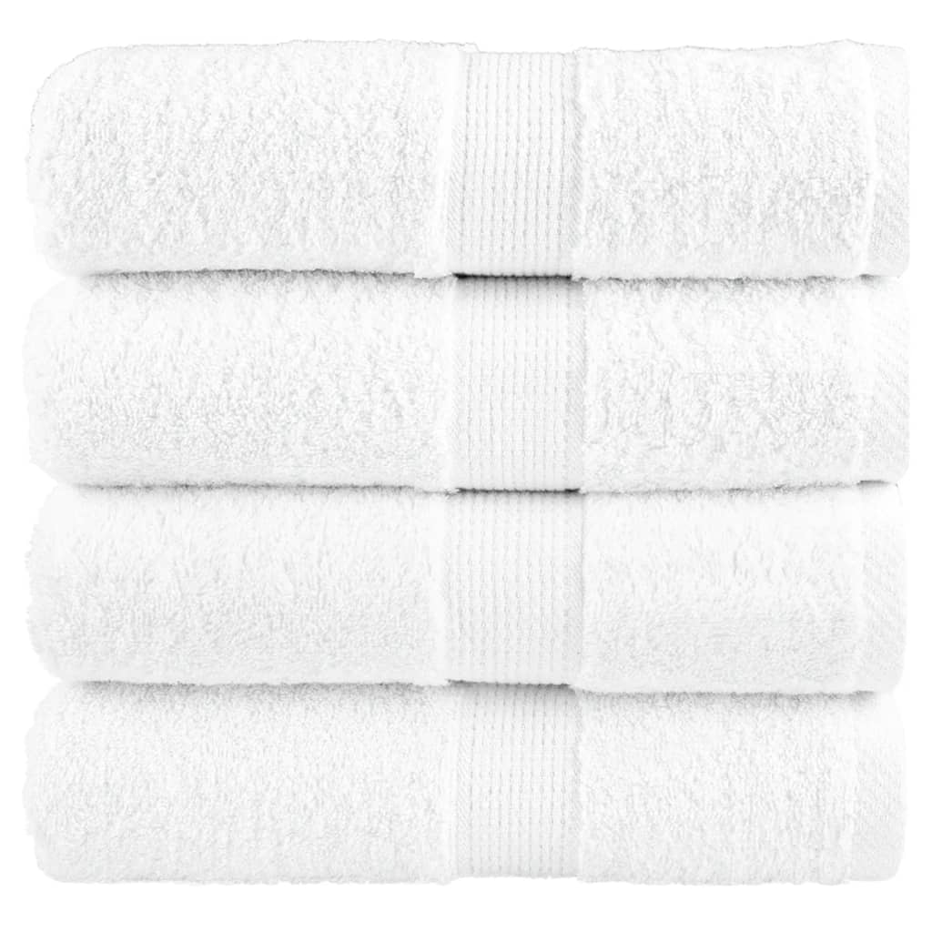 VidaXL Gästetücher SOLUND 4 Stk. 600 g m² 30x50 cm weiß