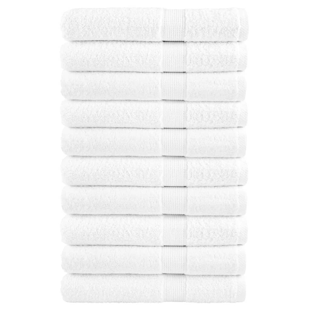 Vidaxx Handtücher Solund 10 Stück 600 g m² 100x200 cm weiß