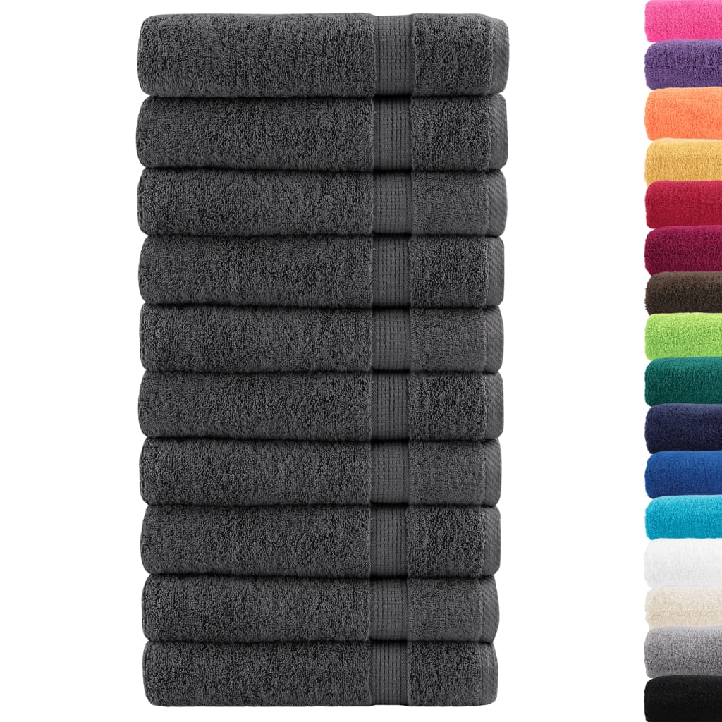 Vidaxx Handtücher Solund 10 Stück 600 g m² 50x100 cm Farbe Anthrazit