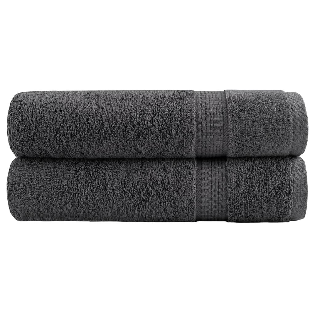 VidaXL Badetücher Solund 2 Stk. 600 g m² 100x150 cm Anthrazit