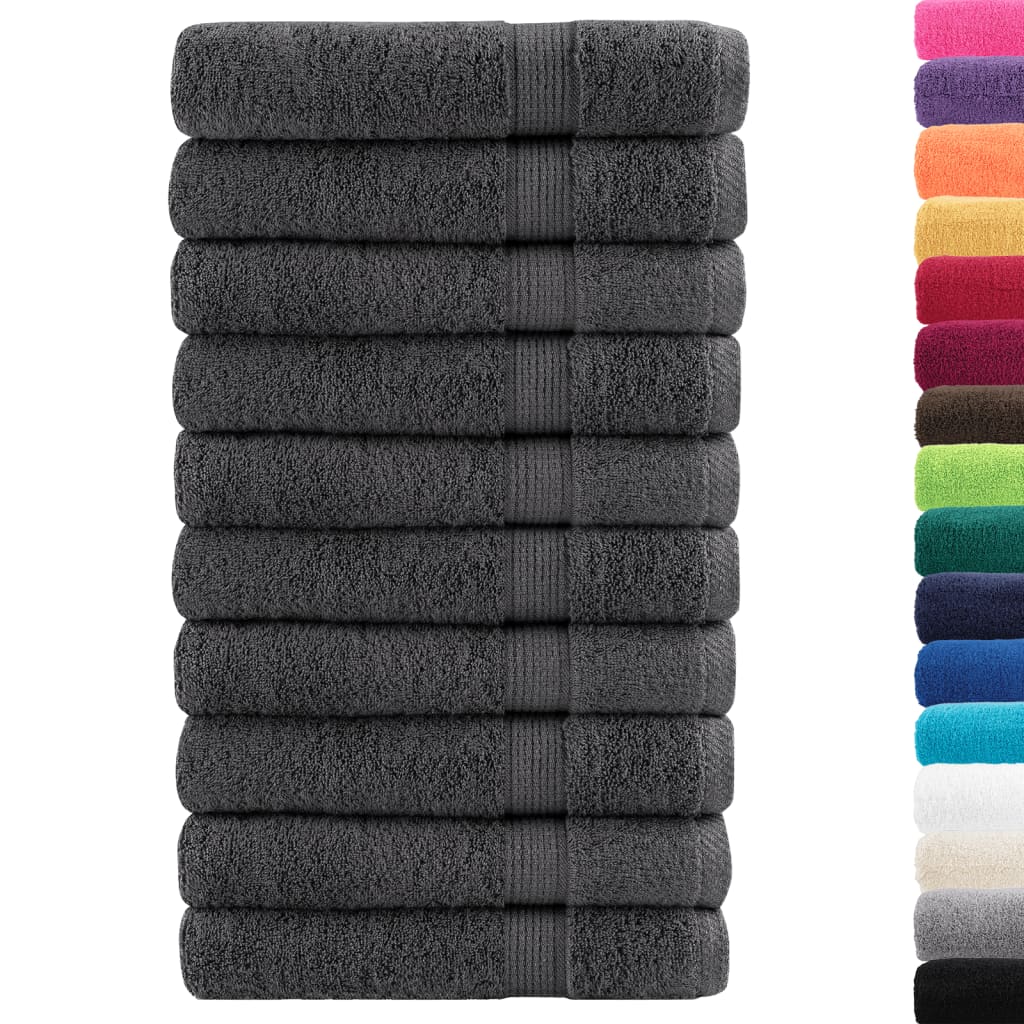 VidaXL Saunatücher Solund 10 Stück 600 g m² 80x200 cm Farbe Anthrazit