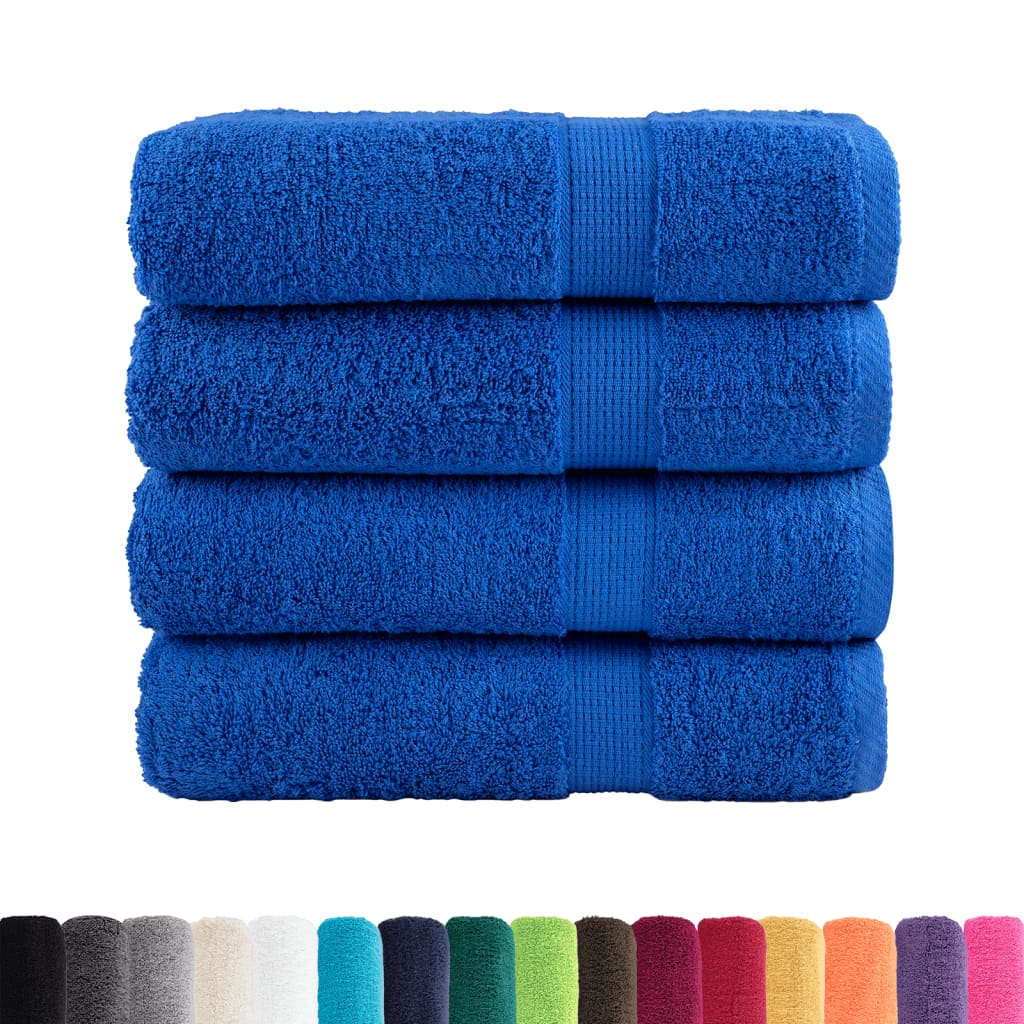 VidaXL Handtücher SOLUND 4 Stück 600 g m² 50x100 cm blau