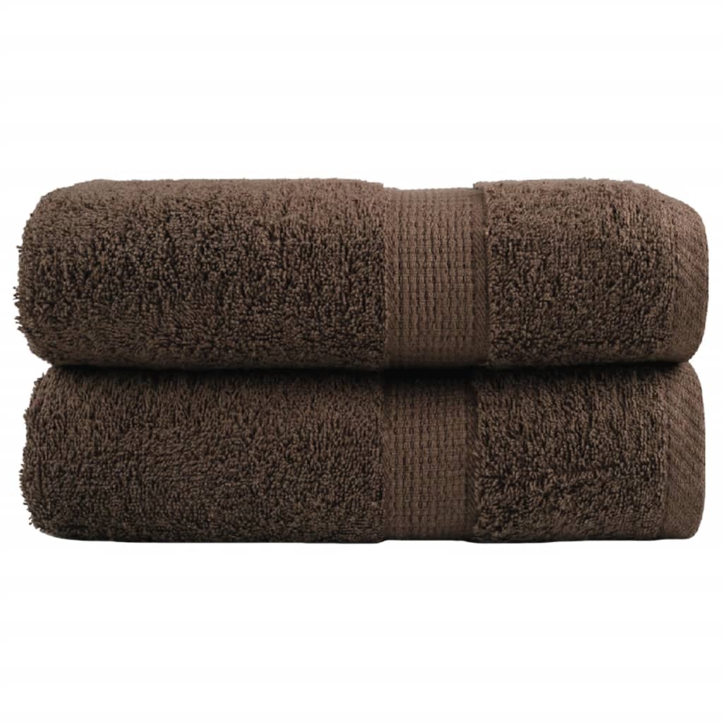 VidaXL Gästehandtücher Solund 2 St. 600 g m² 30x50 cm braun