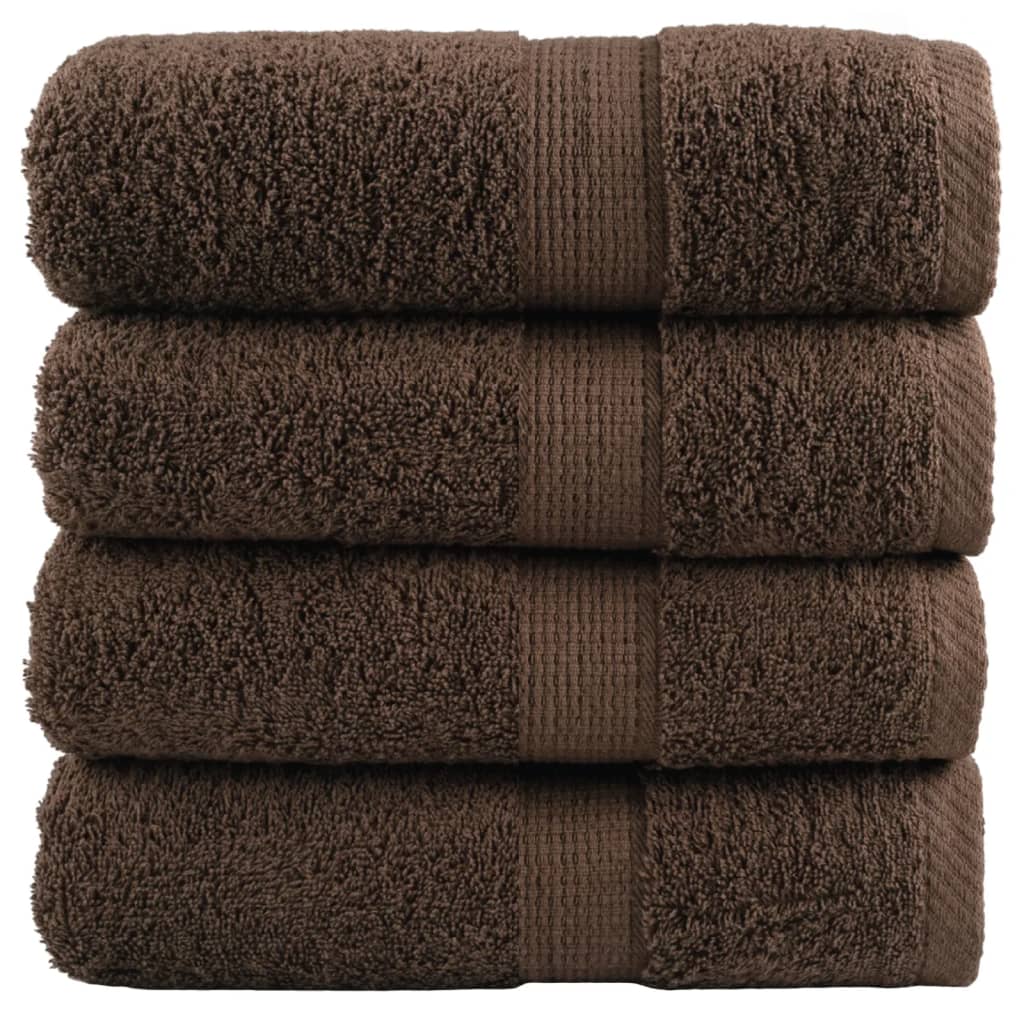 VidaXL Gästetücher SOLUND 4 Stk. 600 g m² 30x50 cm braun