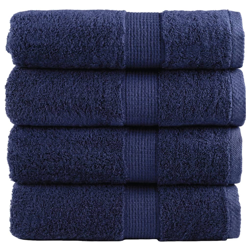 Vidaxx Premium Waschlappen Solund 4 Stück Marineblau 30x30 cm 600 g m²