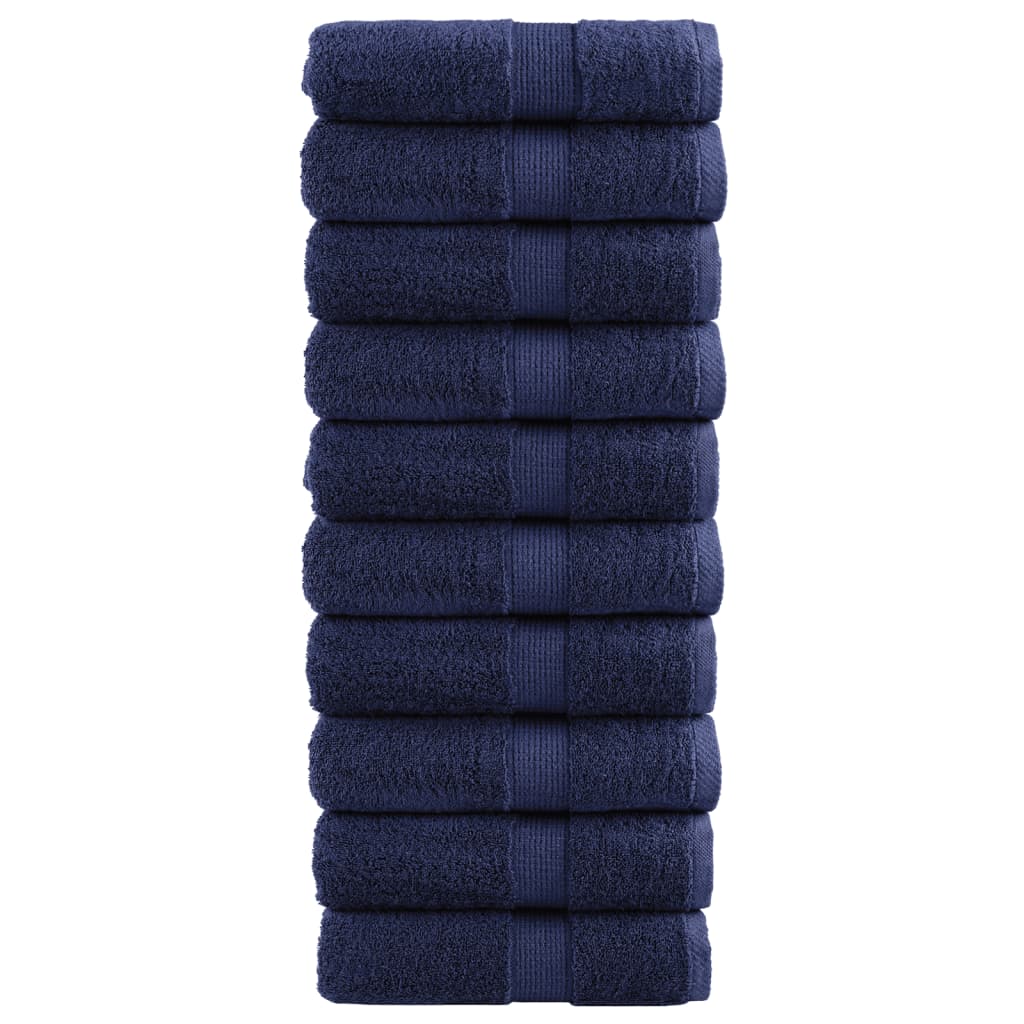 VidaXL Gästetücher SOLUND 10 Stk. 600 g m² 30x50 cm Marineblau