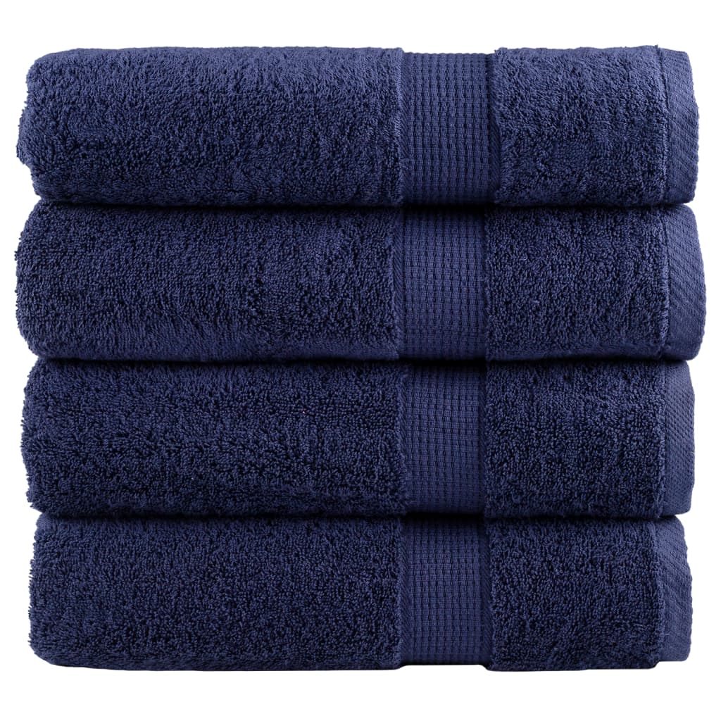 VidaXL Handtücher SOLUND 4 Stück 600 g m² 50x100 cm Marineblau