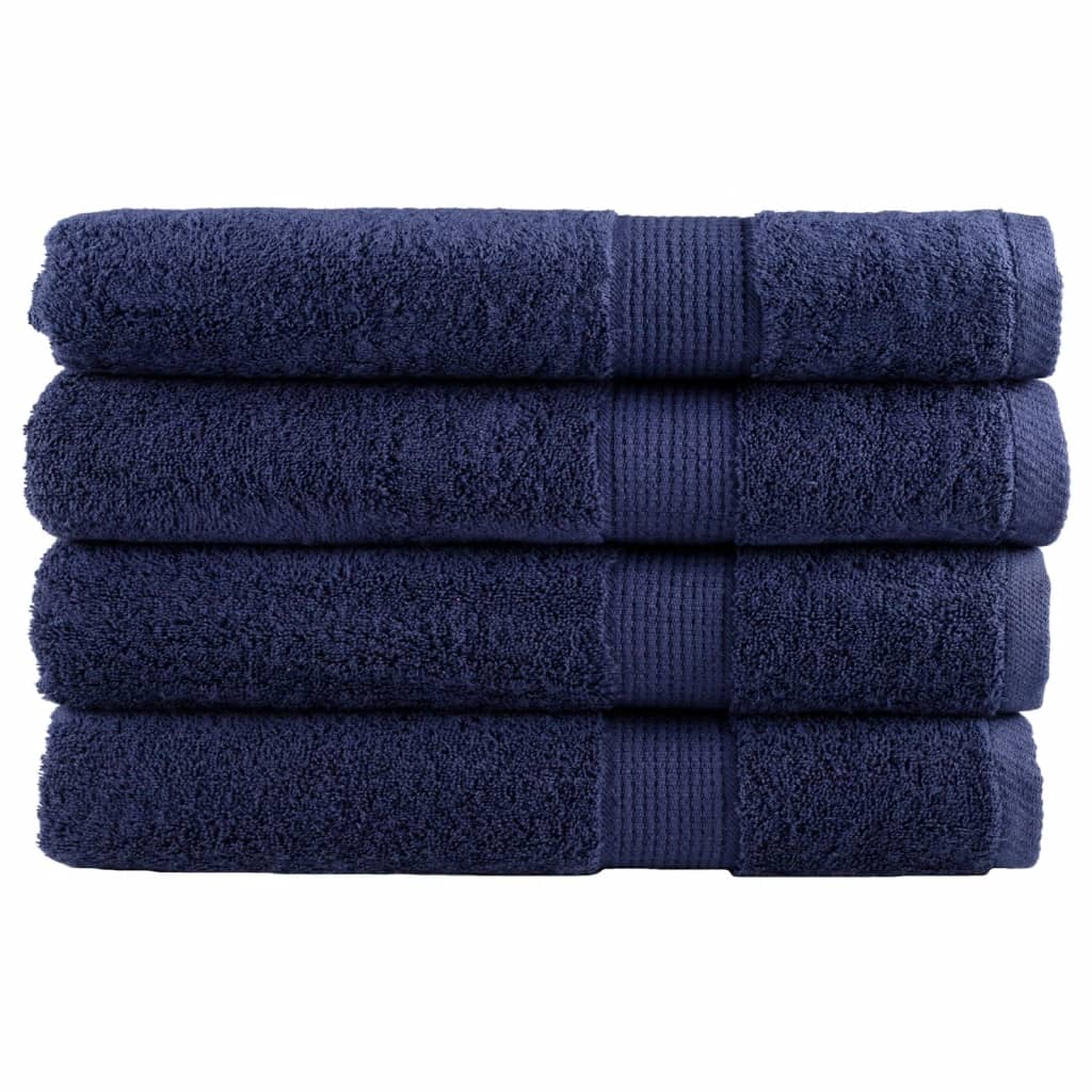 Vidaxx Handtücher Solund 4 Stück 600 g m² 100x200 cm Marineblau