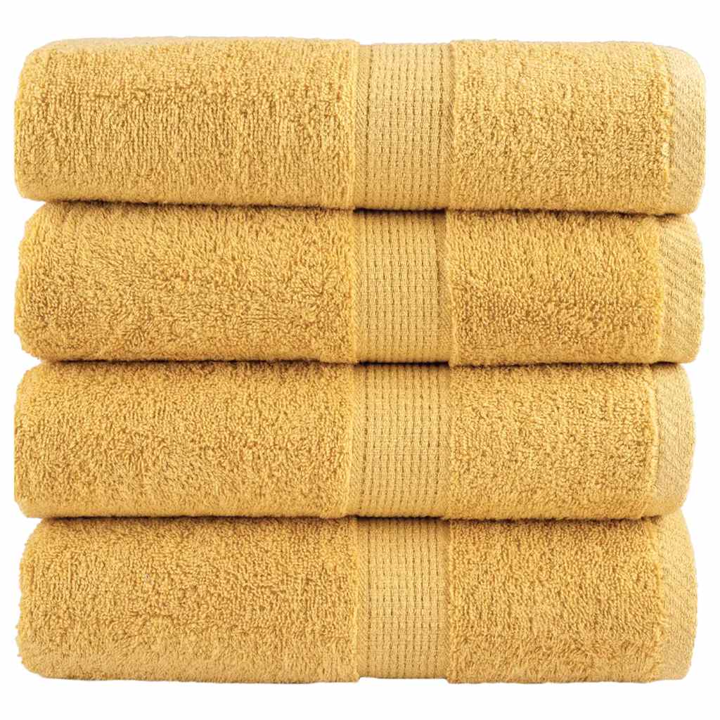 Vidaxx Premium Waschlappen solide 4 Stück Gold 30x30cm 600 g m²
