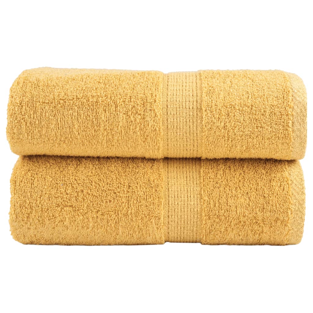 VidaXL Gästetücher SOLUND 2 Stk. 600 g m² 30x50 cm goldfarben