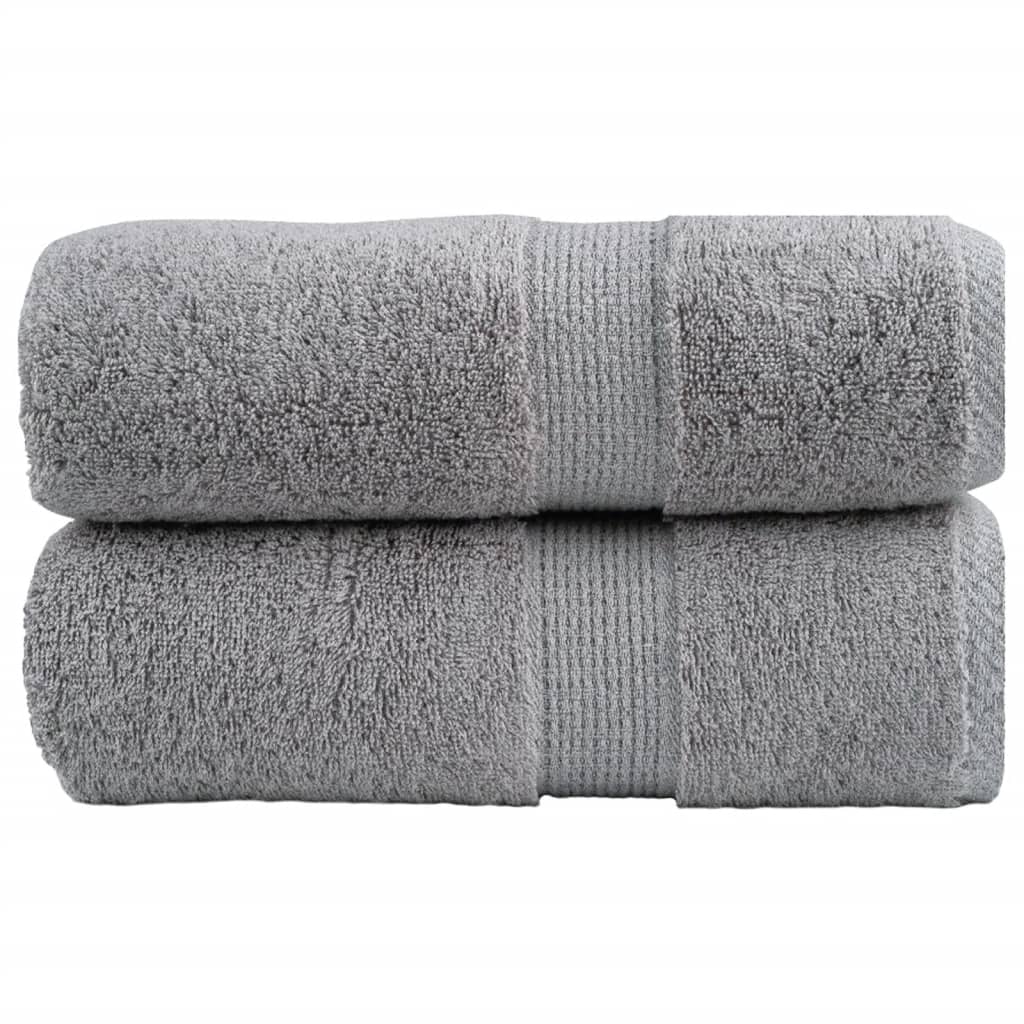 VidaXL Gästetücher SOLUND 2 Stk. 600 g m² 30x30 cm grau