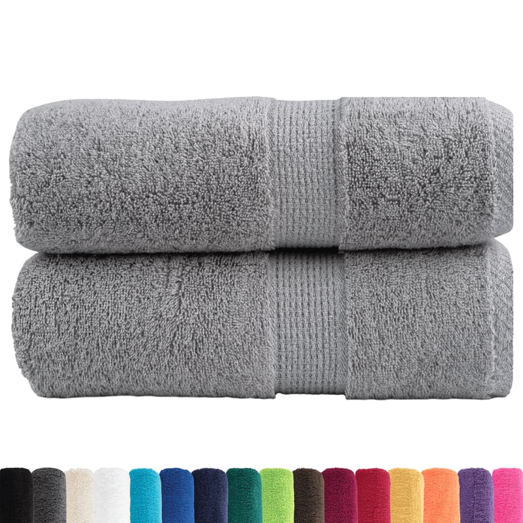 VidaXL Gästetücher SOLUND 2 Stk. 600 g m² 30x30 cm grau